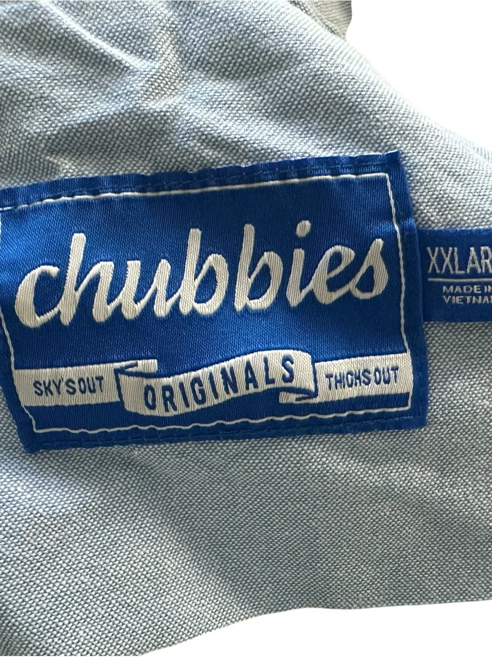 Chubbies Mens The Khakinators 5.5” Shorts Size XXL Khaki Gray Elastic Waist